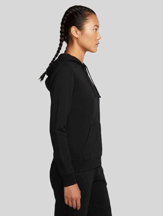 women solid long sleeves hooded sweatshirt - 22517905 -  Standard Image - 2
