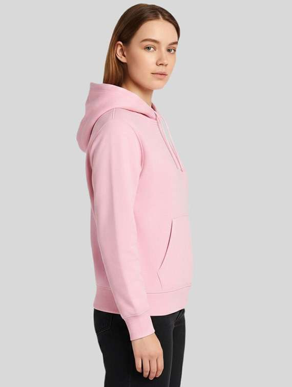 women solid long sleeves hooded sweatshirt - 22517907 -  Standard Image - 2