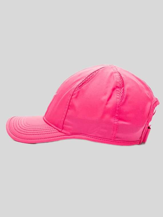 pink polyester base ball cap with white logo - 22517913 -  Standard Image - 2
