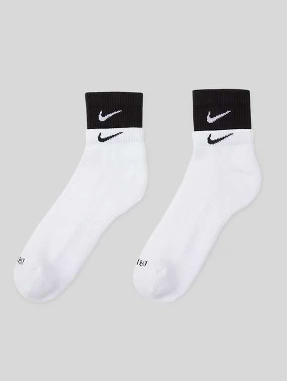 nike everyday plus cushioned ankle socks in white with black trim - 22517919 -  Standard Image - 2