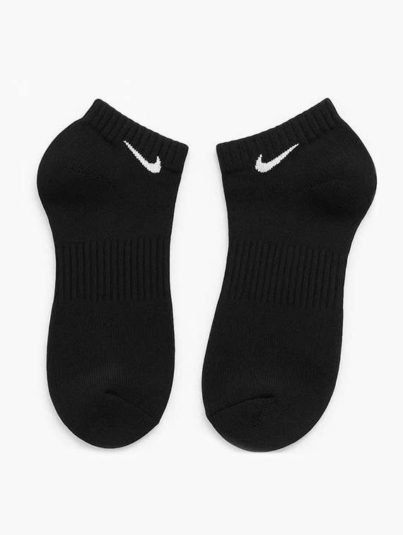 no show black solid socks with white logo - 22517922 -  Standard Image - 2