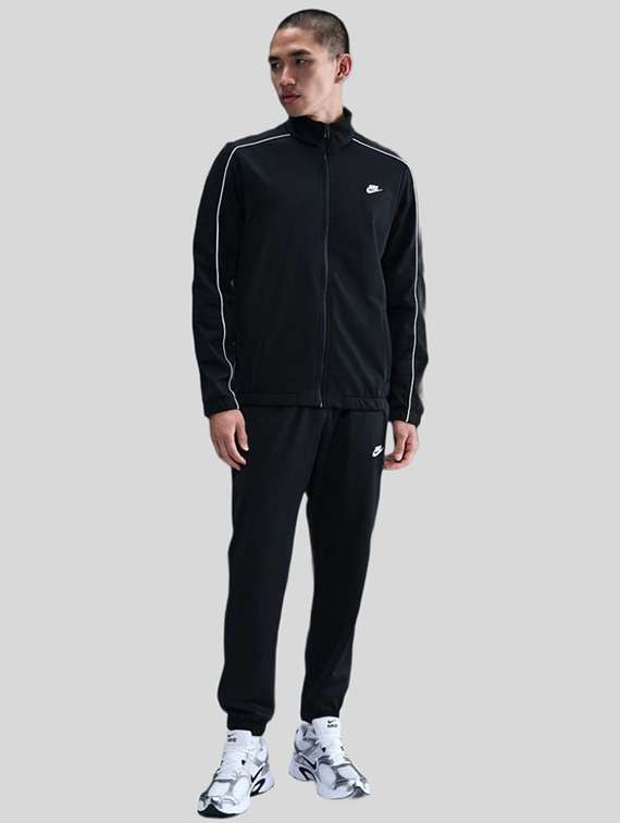 men solid long sleeve full length track suit - 22518105 -  Standard Image - 2
