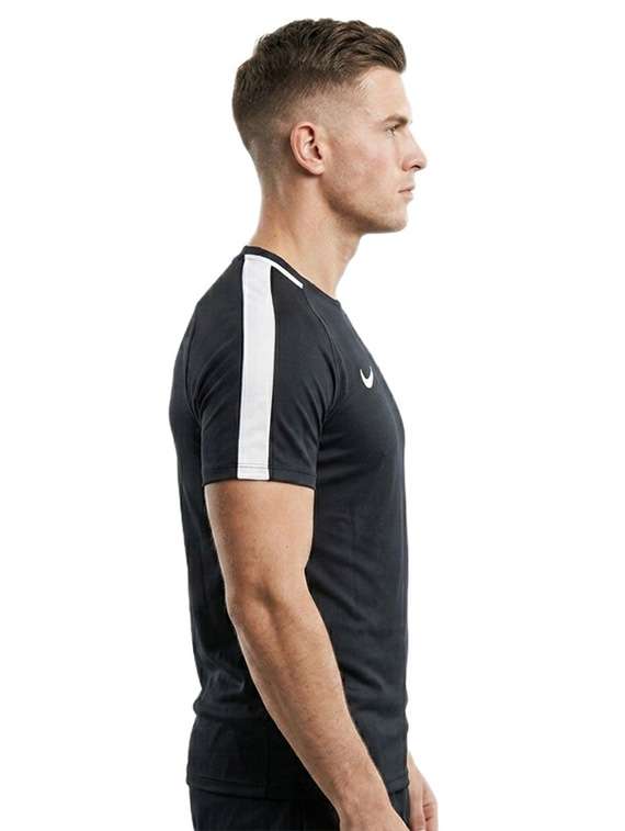 men taped short sleeve slim fit t-shirt - 22518190 -  Standard Image - 2