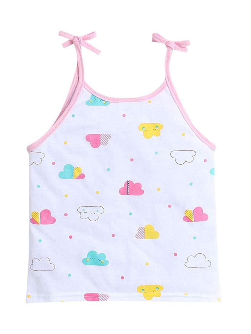 kids pack of 4 printed sleeveless jhabla - 22518281 -  Standard Image - 2