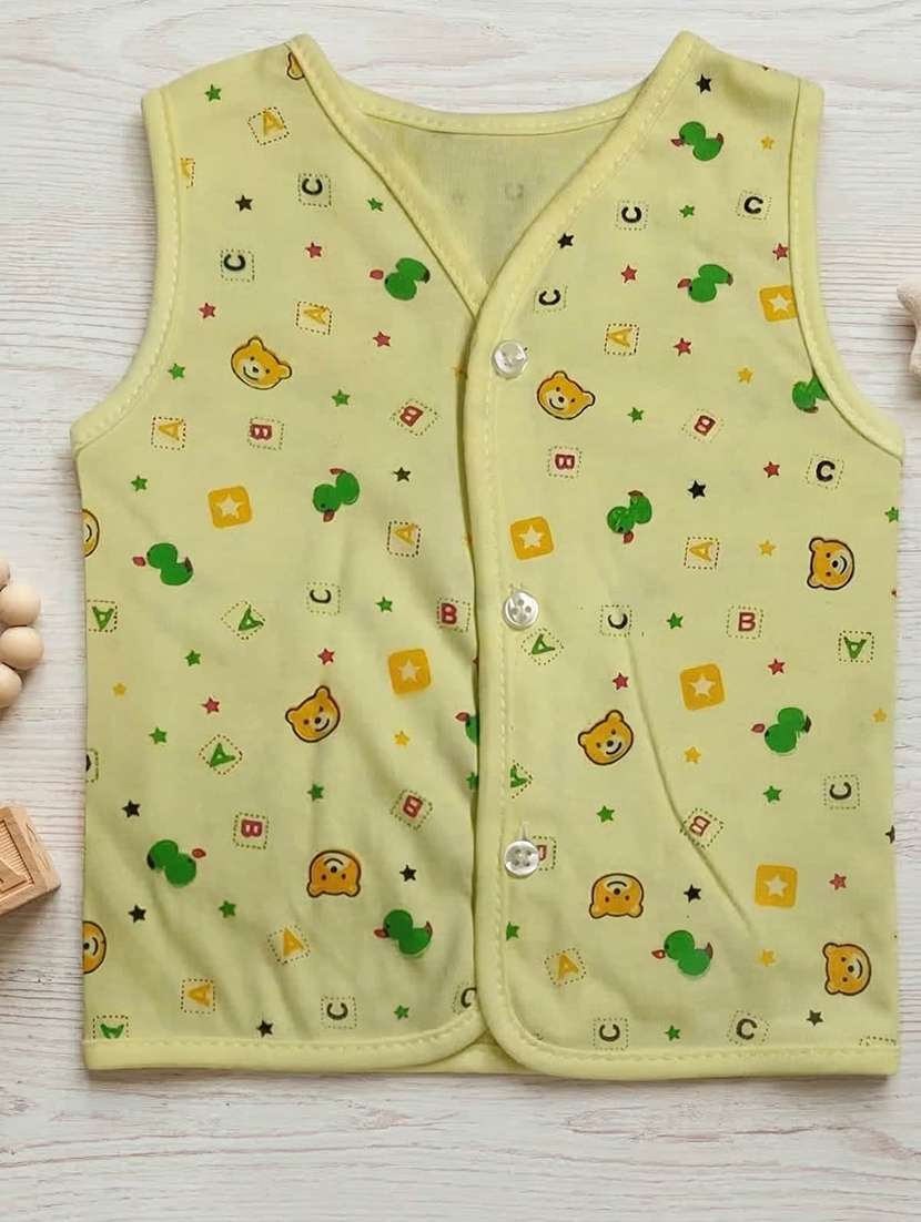 kids pack of 4 printed sleeveless jhabla - 22518285 -  Standard Image - 2