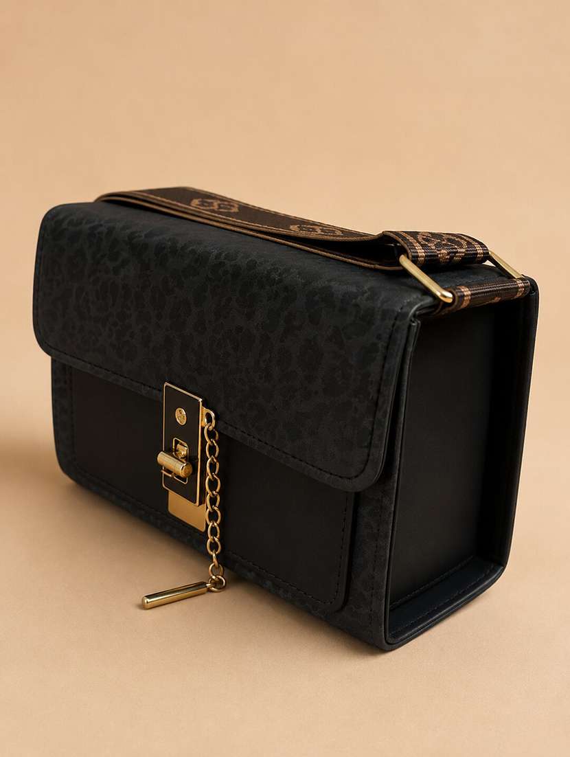 women black printed sling bag - 22518303 -  Standard Image - 2