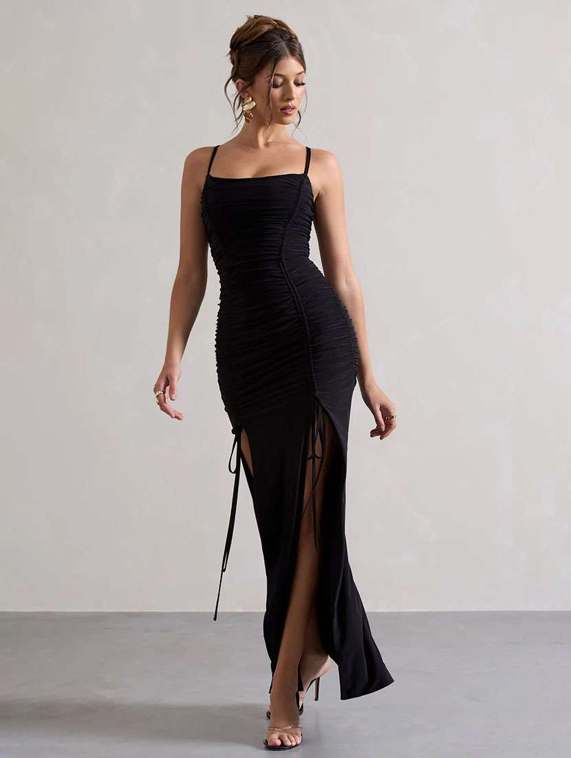 black polyester bodycon dress - 22518339 -  Standard Image - 2