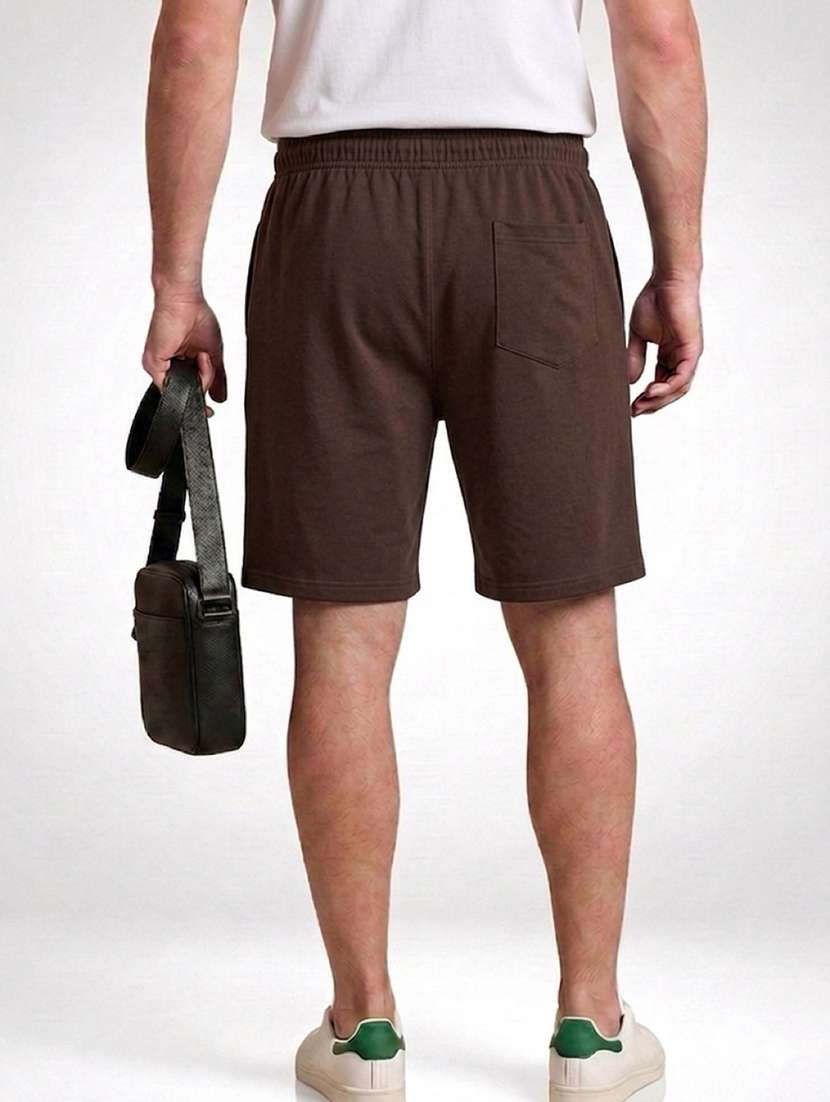 men solid mid rise regular fit shorts - 22518418 -  Standard Image - 2