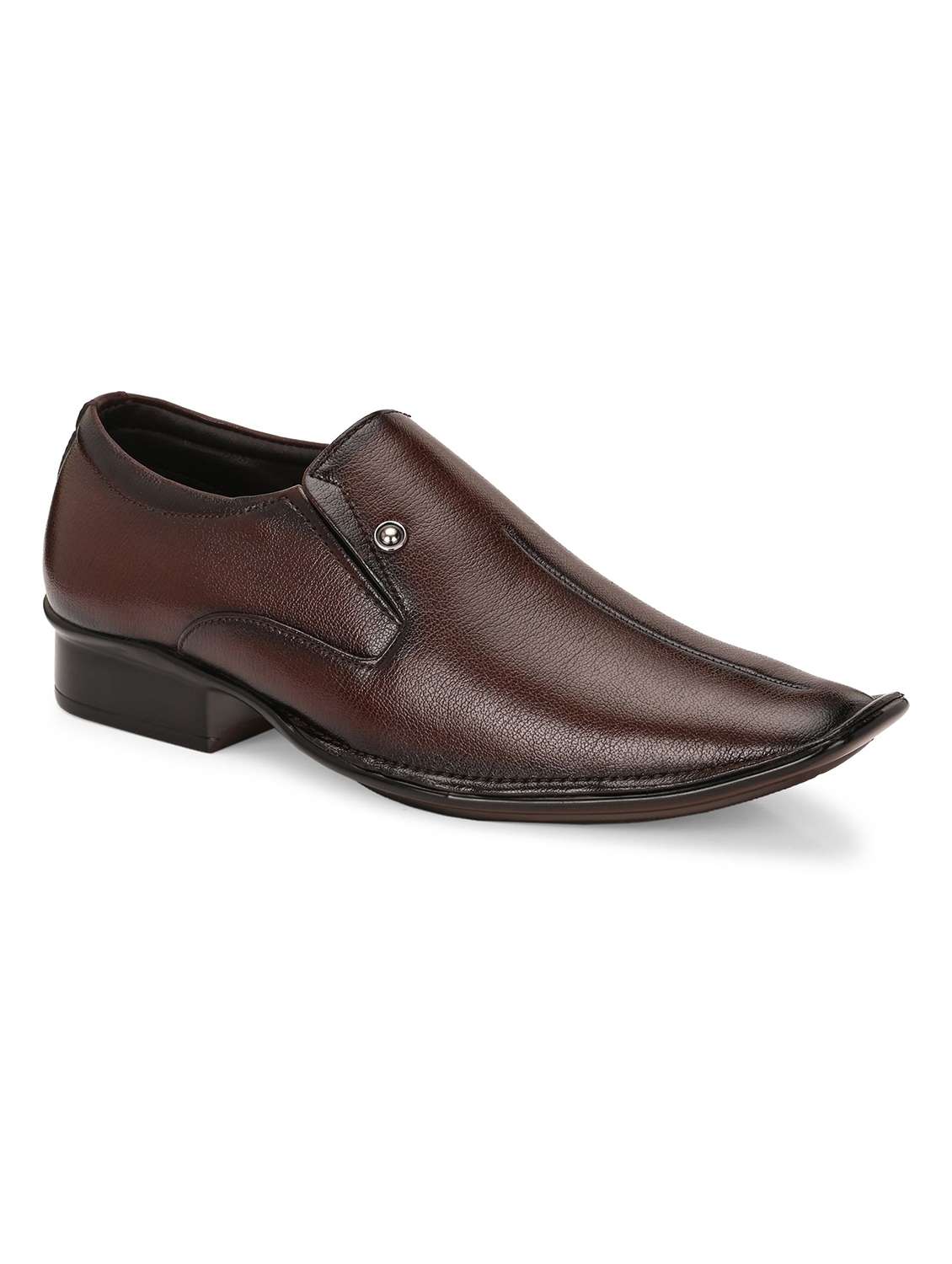 men brown slip on formal shoes - 22518464 -  Standard Image - 2