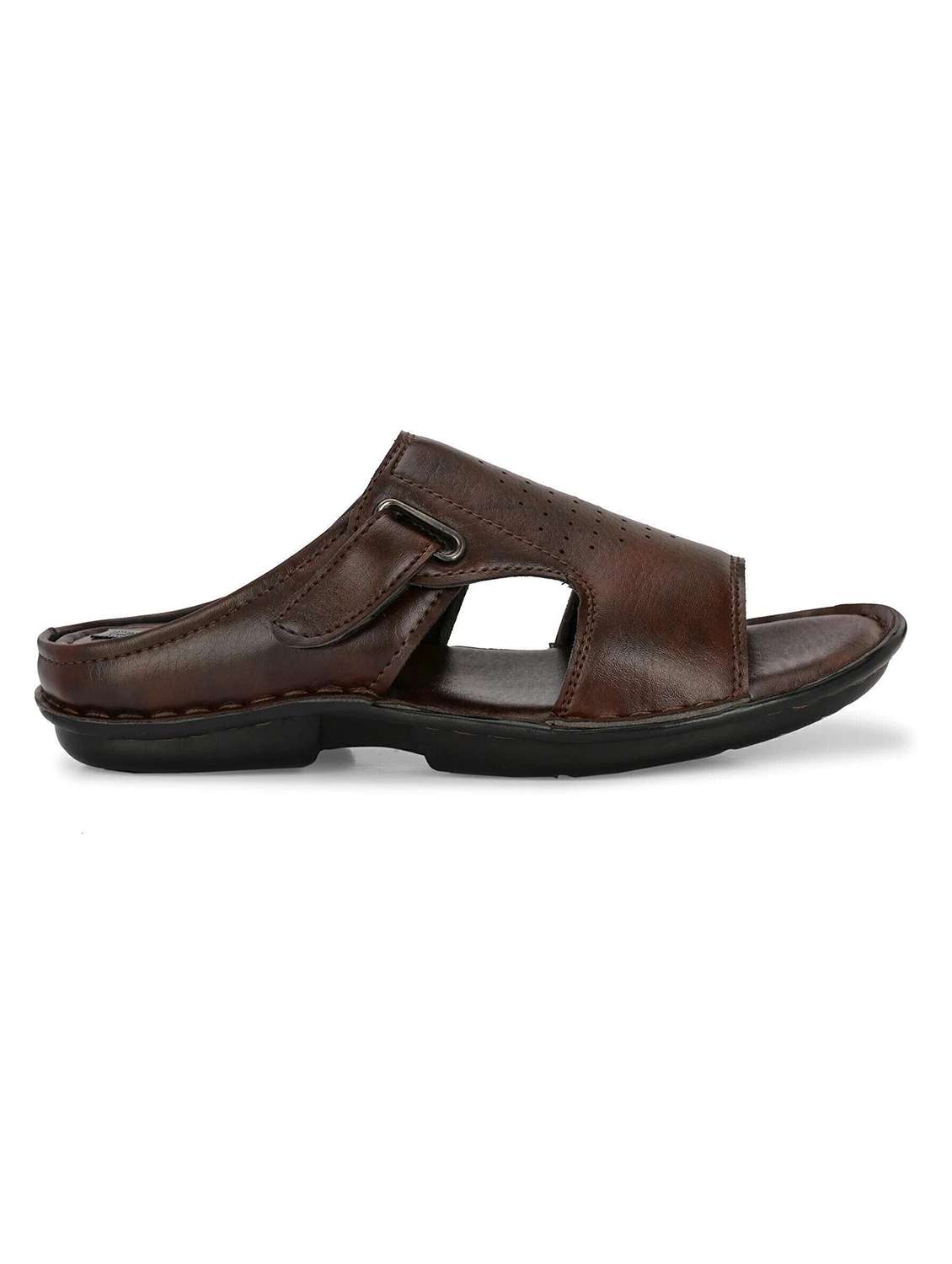 men brown slip on sandal - 22518467 -  Standard Image - 2