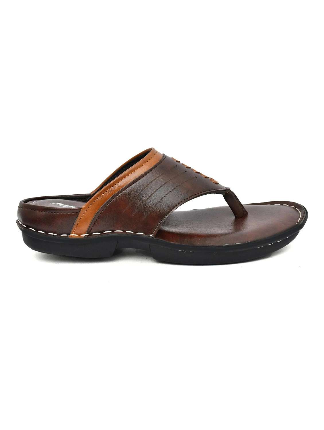 men brown toe seperator sandal - 22518468 -  Standard Image - 2