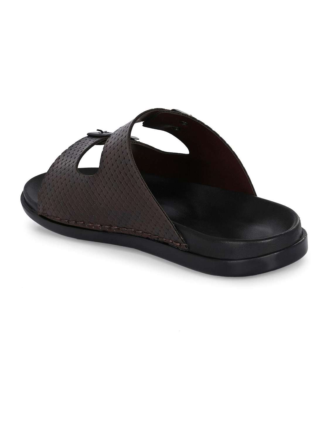 men brown textured strap sandal - 22518476 -  Standard Image - 2