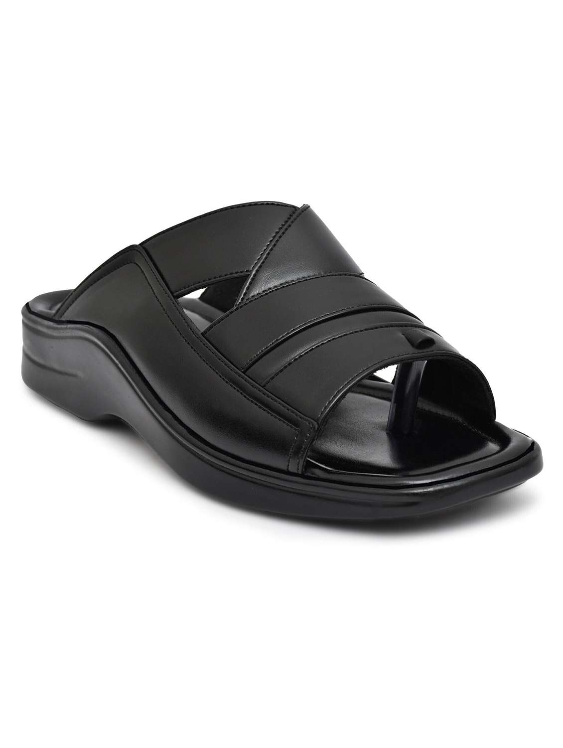 men black slip on sandal - 22518478 -  Standard Image - 2