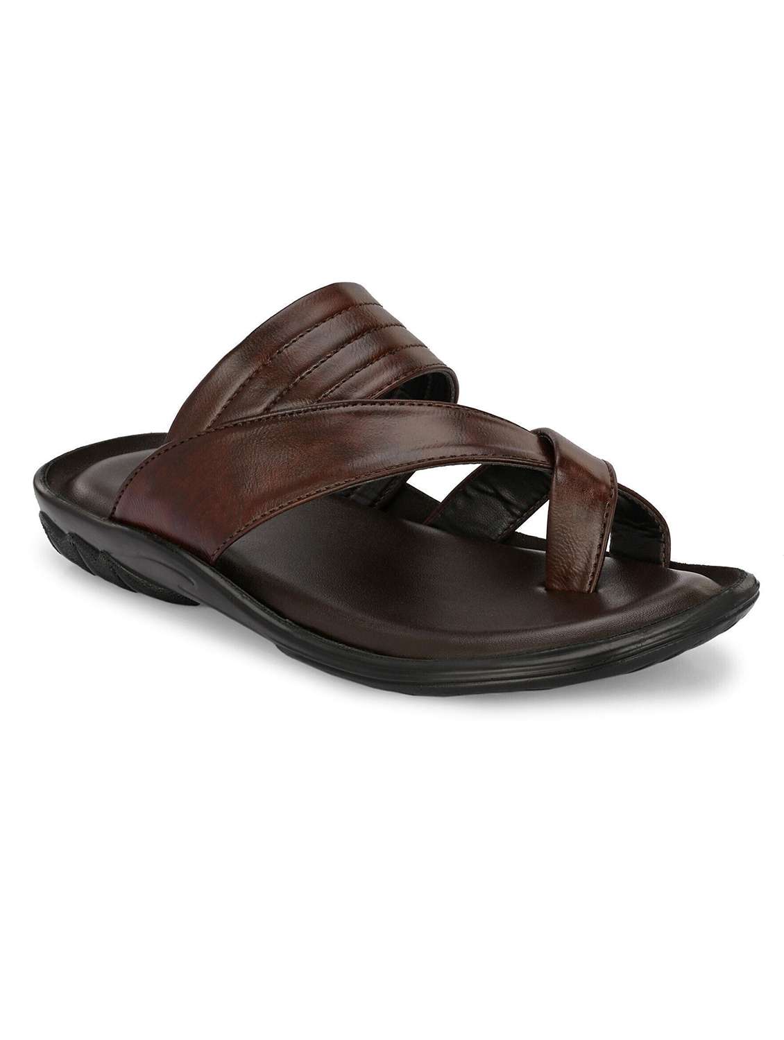men brown one toe sandal - 22518479 -  Standard Image - 2