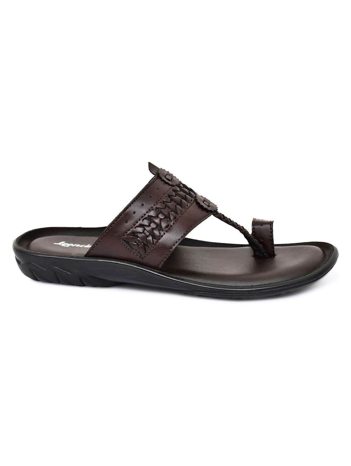 men brown one toe kolhapuri - 22518481 -  Standard Image - 2