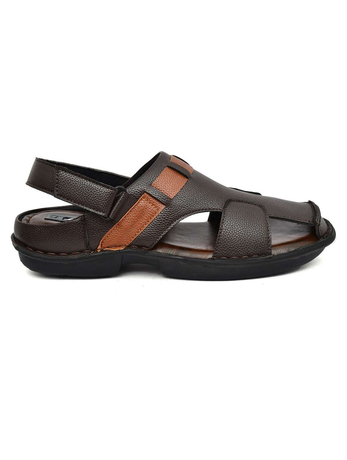 men brown back strap sandal - 22518484 -  Standard Image - 2