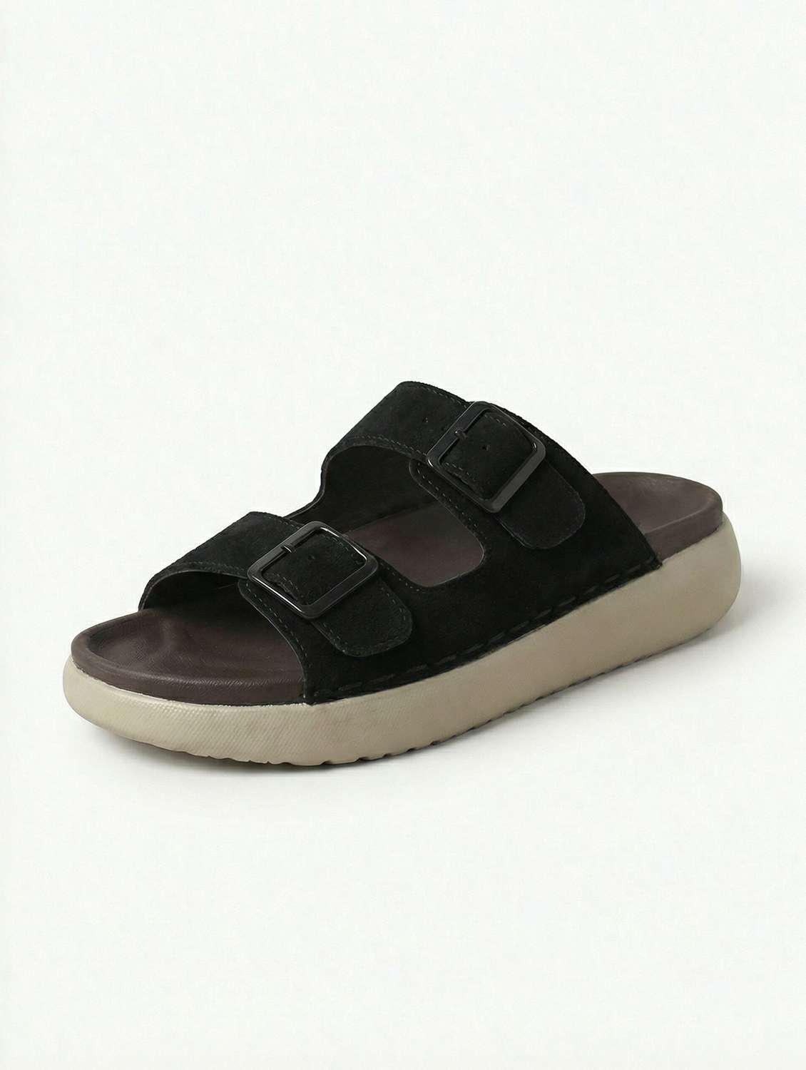men black slip on sandal - 22518494 -  Standard Image - 2