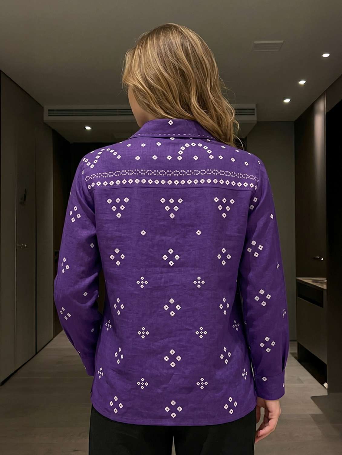 purple rayon oversized shirt - 22518981 -  Standard Image - 2
