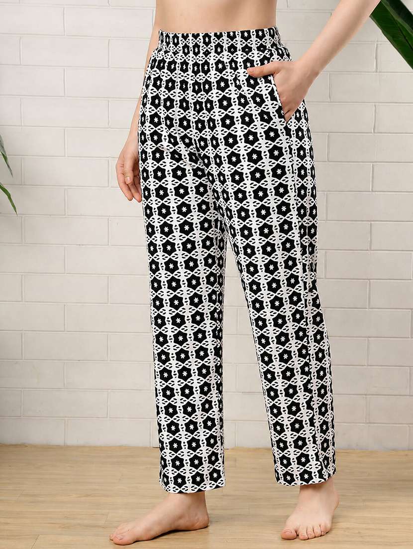 women printed mid rise pajama - 22519047 -  Standard Image - 2