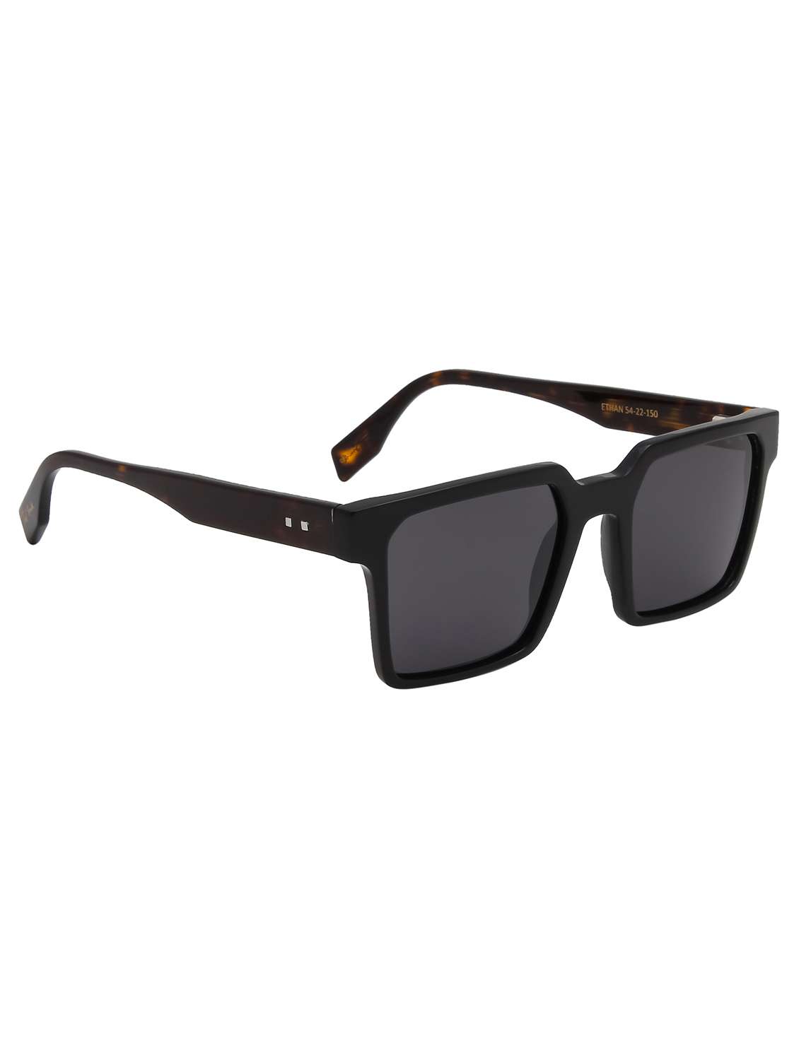 ted smith unisex black aesthetic square luxury acetate sunglasses with polarised lens - 22519064 -  Standard Image - 2