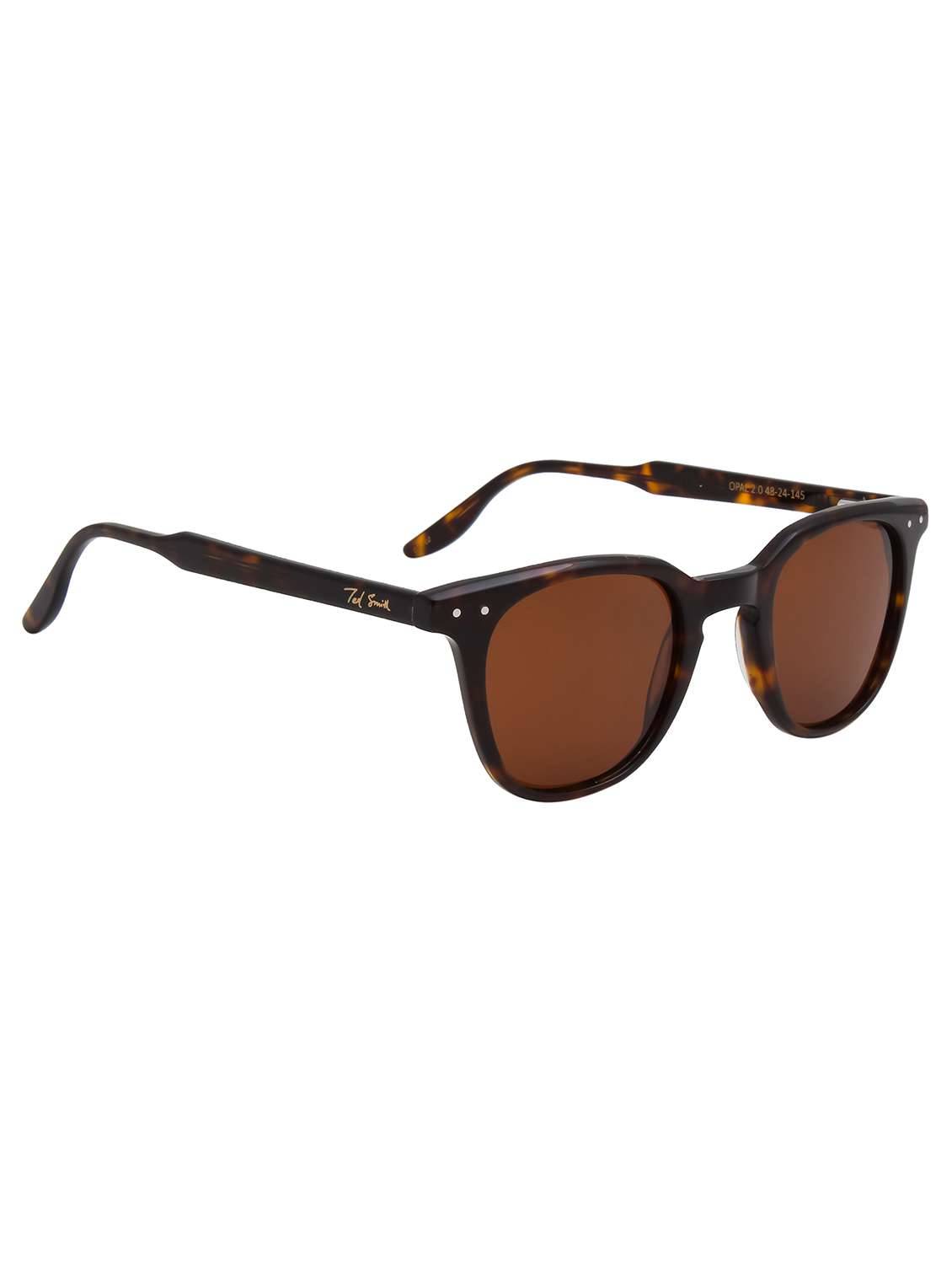 ted smith unisex brown wayfarer luxury acetate sunglasses for with polarised lens - 22519084 -  Standard Image - 2