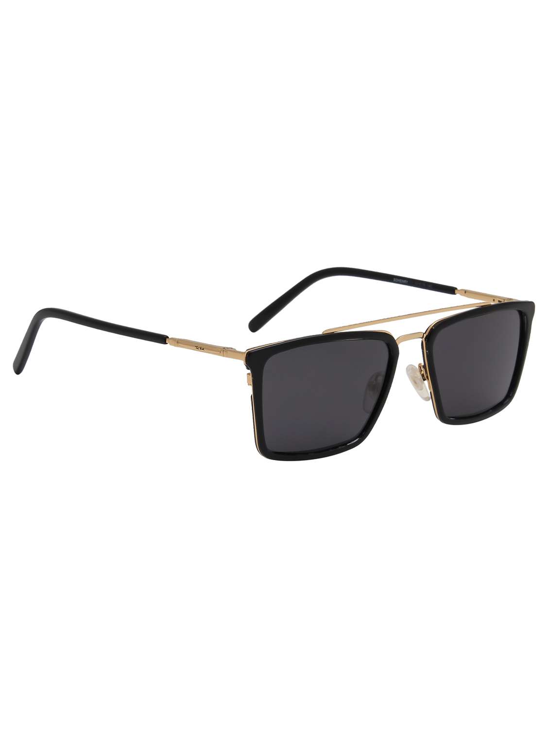 ted smith unisex gold-black square sunglasses with polarised lens - 22519089 -  Standard Image - 2