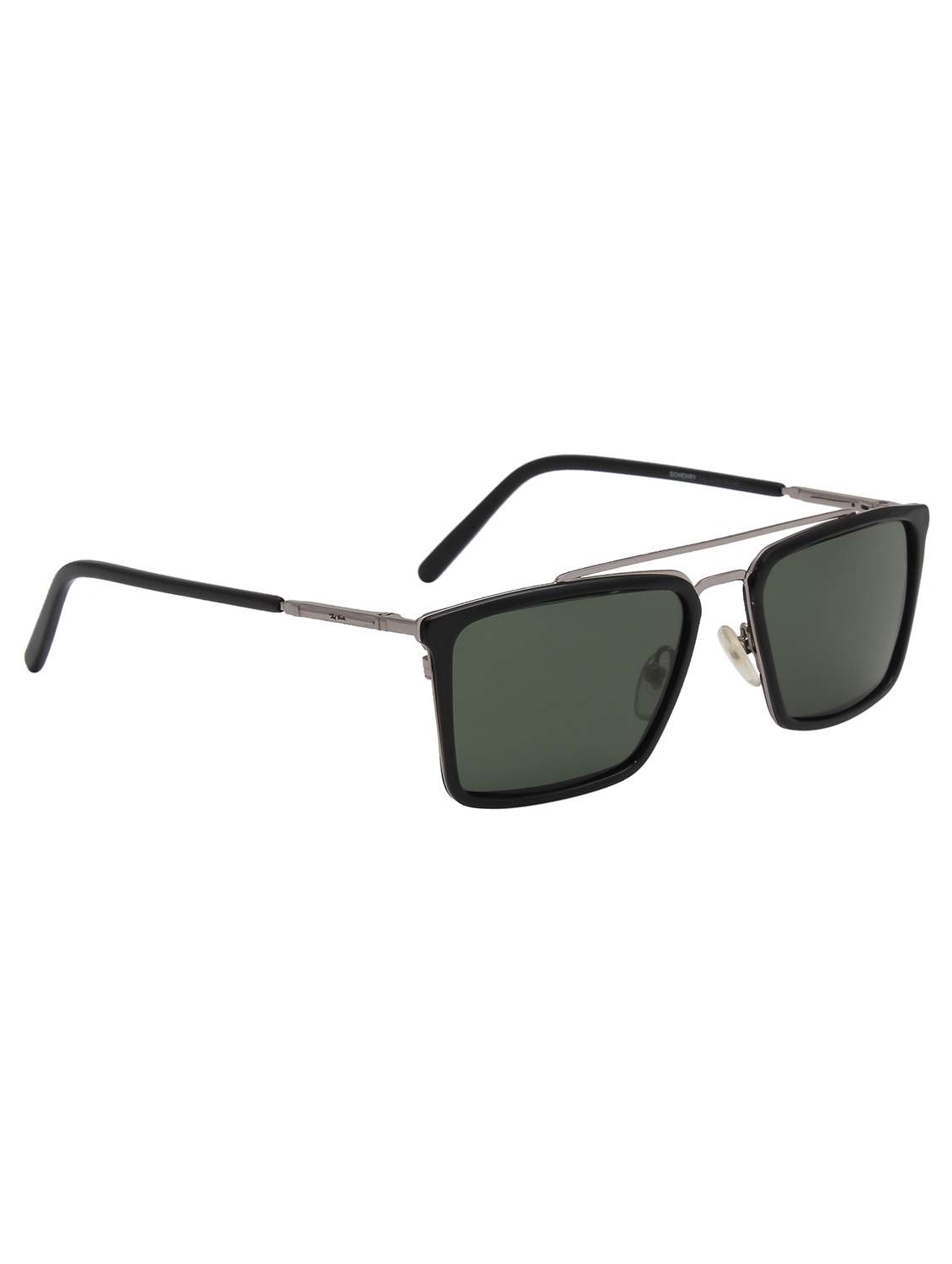 ted smith unisex silver-green square sunglasses with polarised lens - 22519090 -  Standard Image - 2