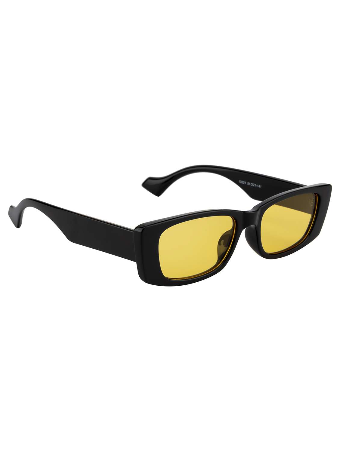 ted smith yellow lens & black rectangle sunglasses with uv protected lens - 22519093 -  Standard Image - 2