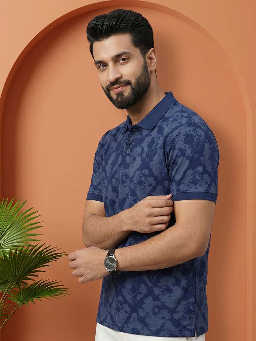 men printed short sleeve regular fit polo t-shirt - 22520667 -  Standard Image - 2