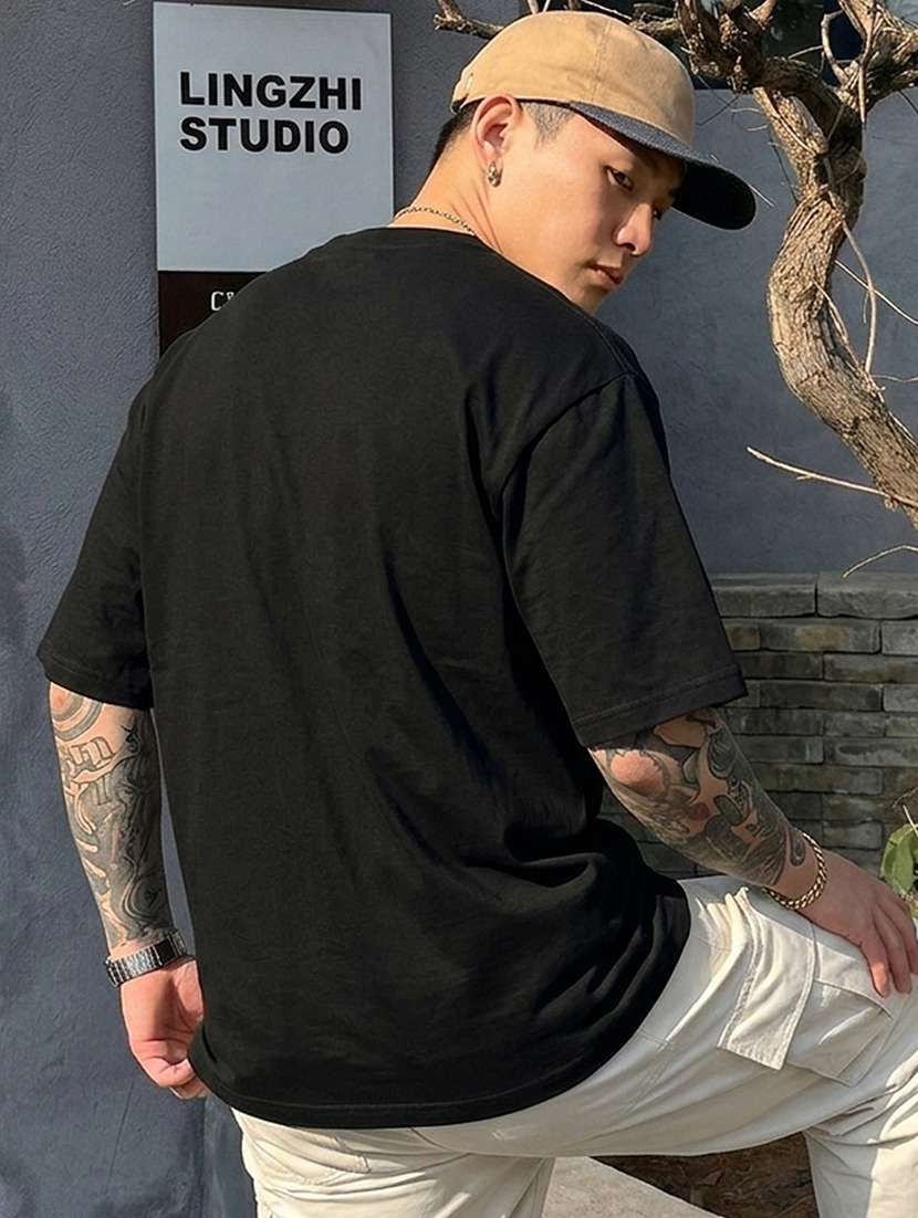 men printed short sleeve oversized t-shirt - 22520738 -  Standard Image - 2