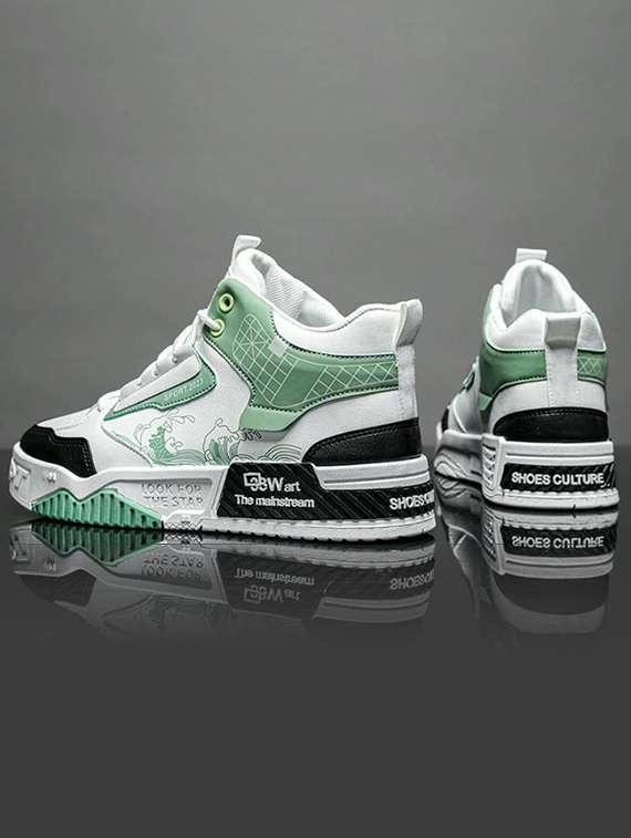 men color block lace up sneaker