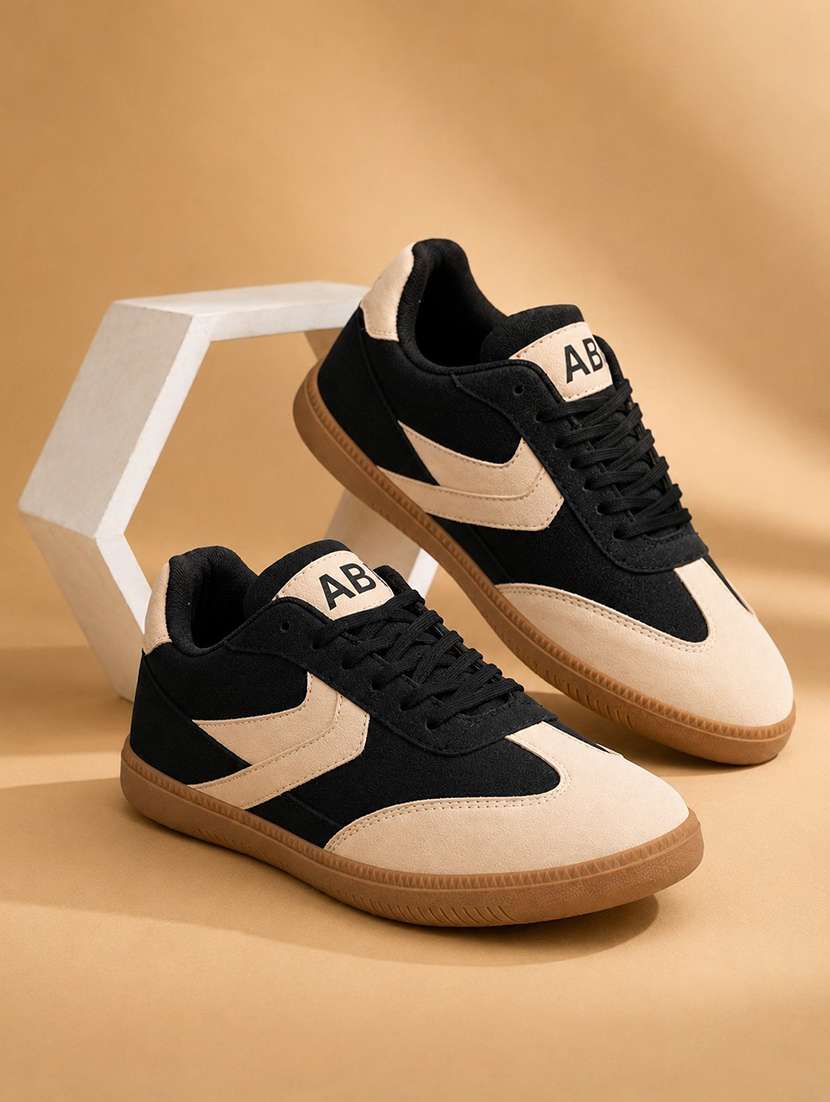 men color block lace up sneaker