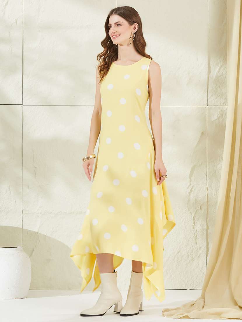 Women Printed Sleeveless Asymmetric Dress - 22520941 -  Standard Image - 2