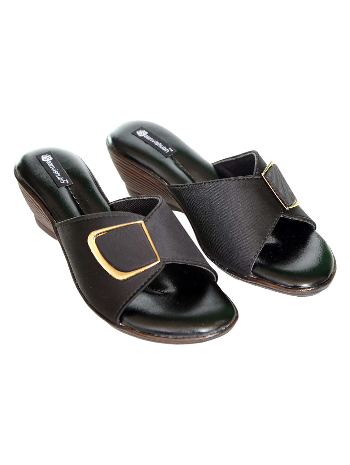women embellished slip on wedges