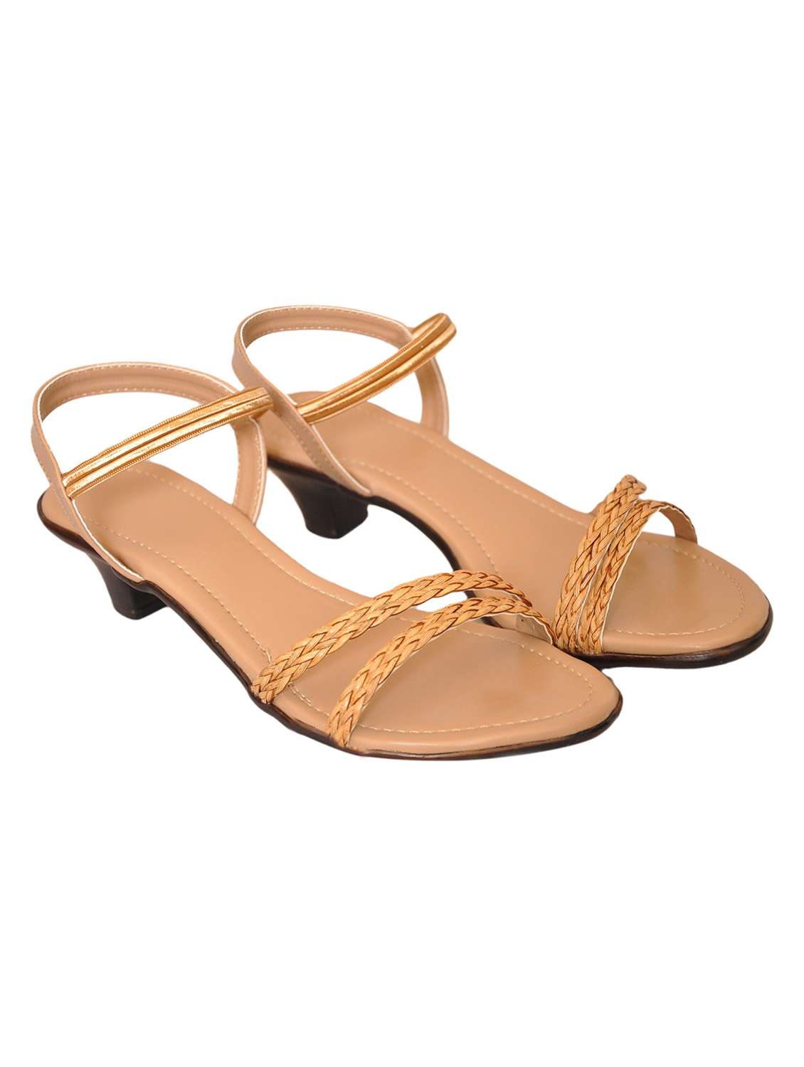 women textured ankle strap sandal
