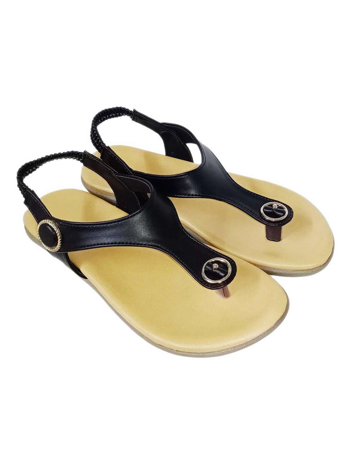 women solid ankle strap sandal