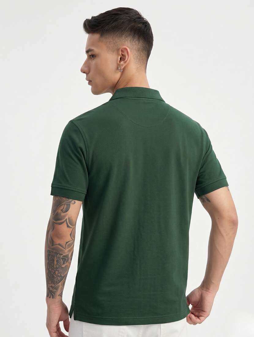 men solid short sleeve regular fit polo t-shirt - 22521262 -  Standard Image - 2