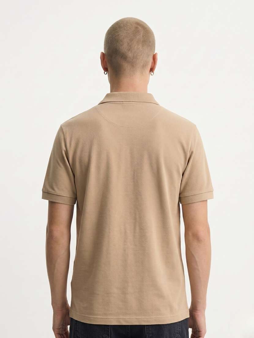 men solid short sleeve regular fit polo t-shirt - 22521268 -  Standard Image - 2