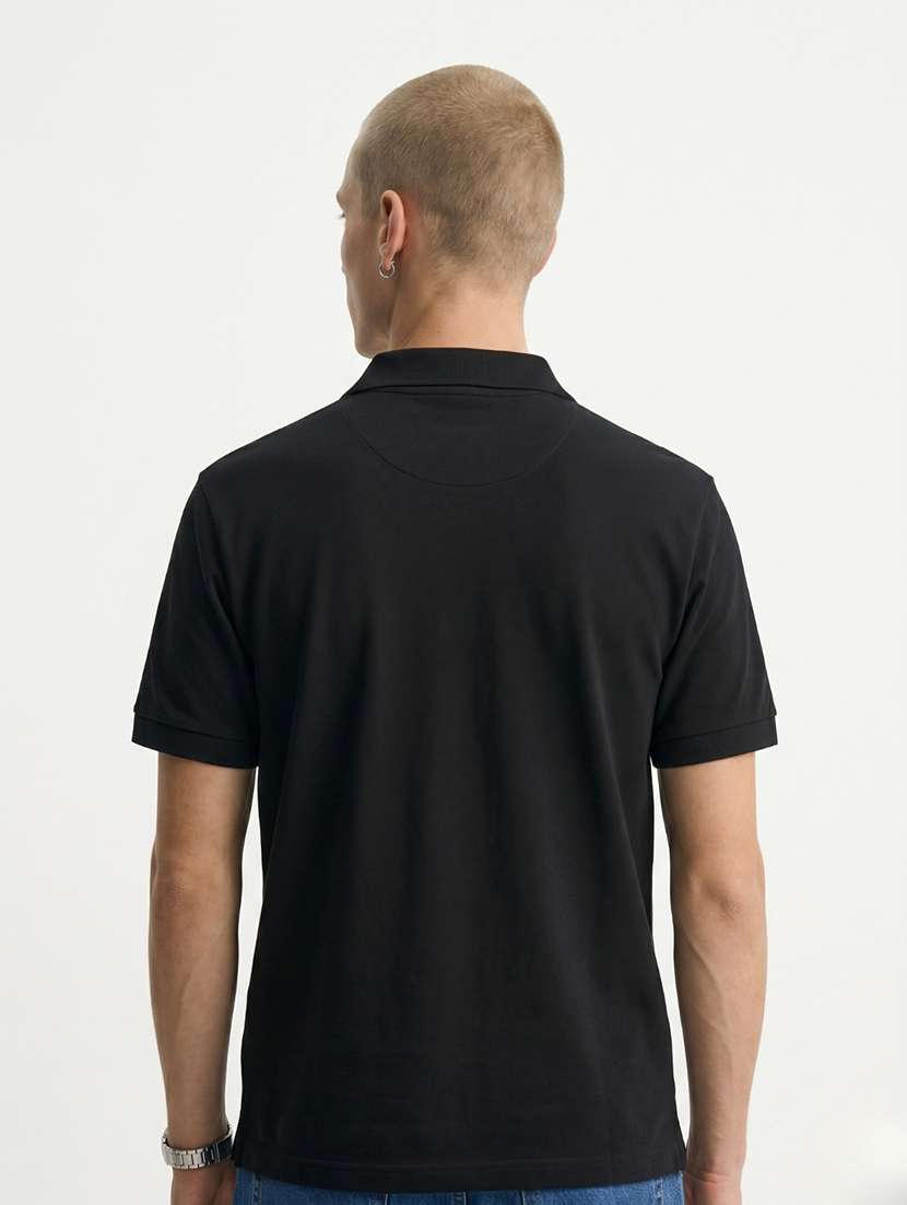 men solid short sleeve regular fit polo t-shirt - 22521269 -  Standard Image - 2