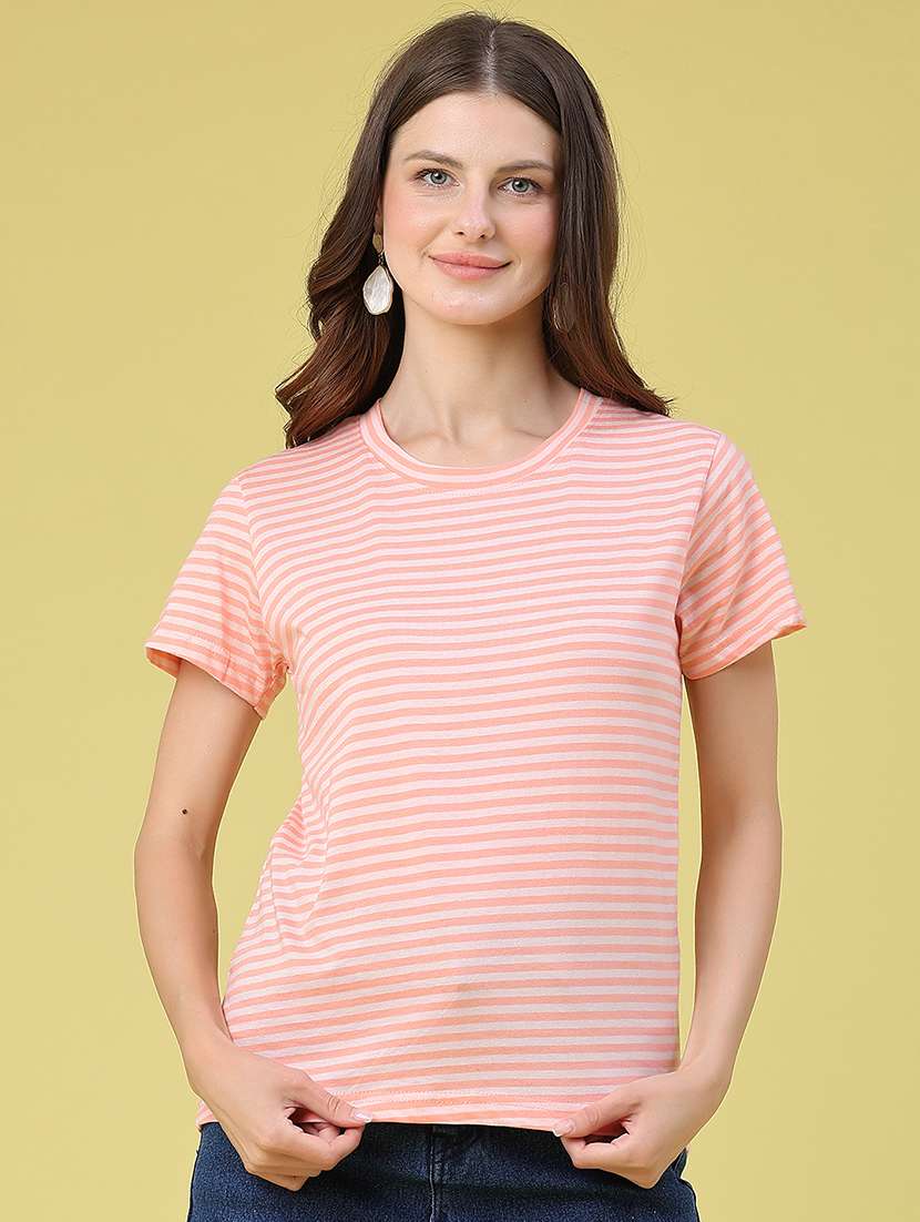women printed round neck regular t-shirt - 22522286 -  Standard Image - 2