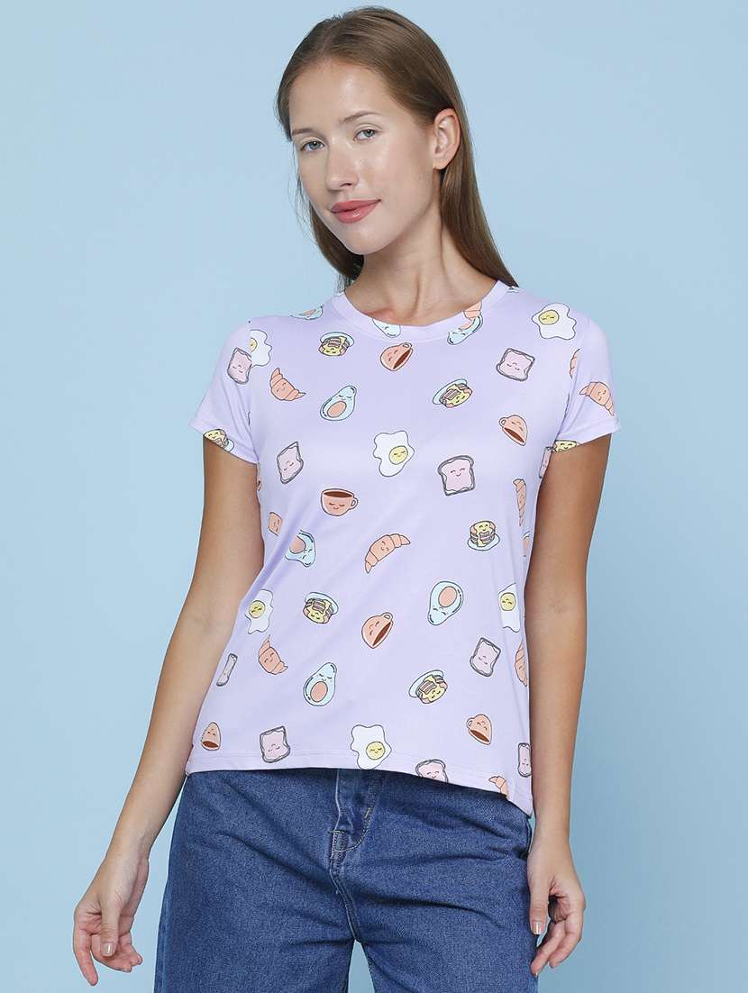 Women Printed Short Sleeve T-shirt - 22522397 -  Standard Image - 2