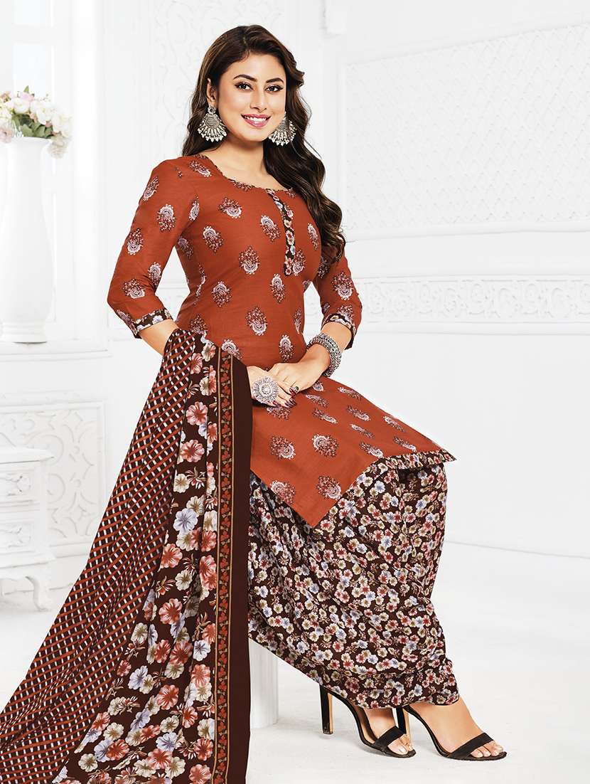 Women Printed Unstitched Suit Set - 22522565 -  Standard Image - 2