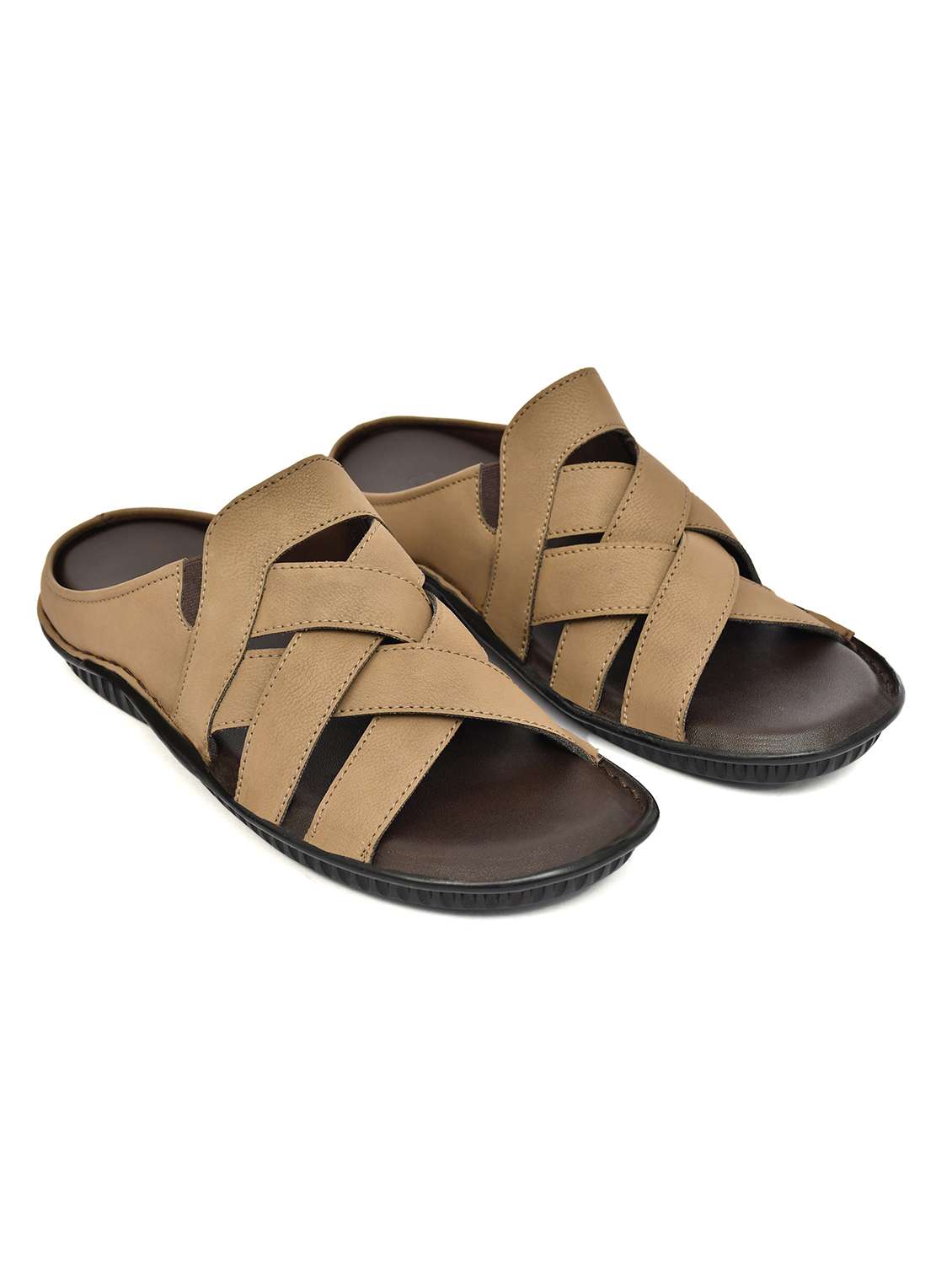 men beige slip on sandal - 22522583 -  Standard Image - 2