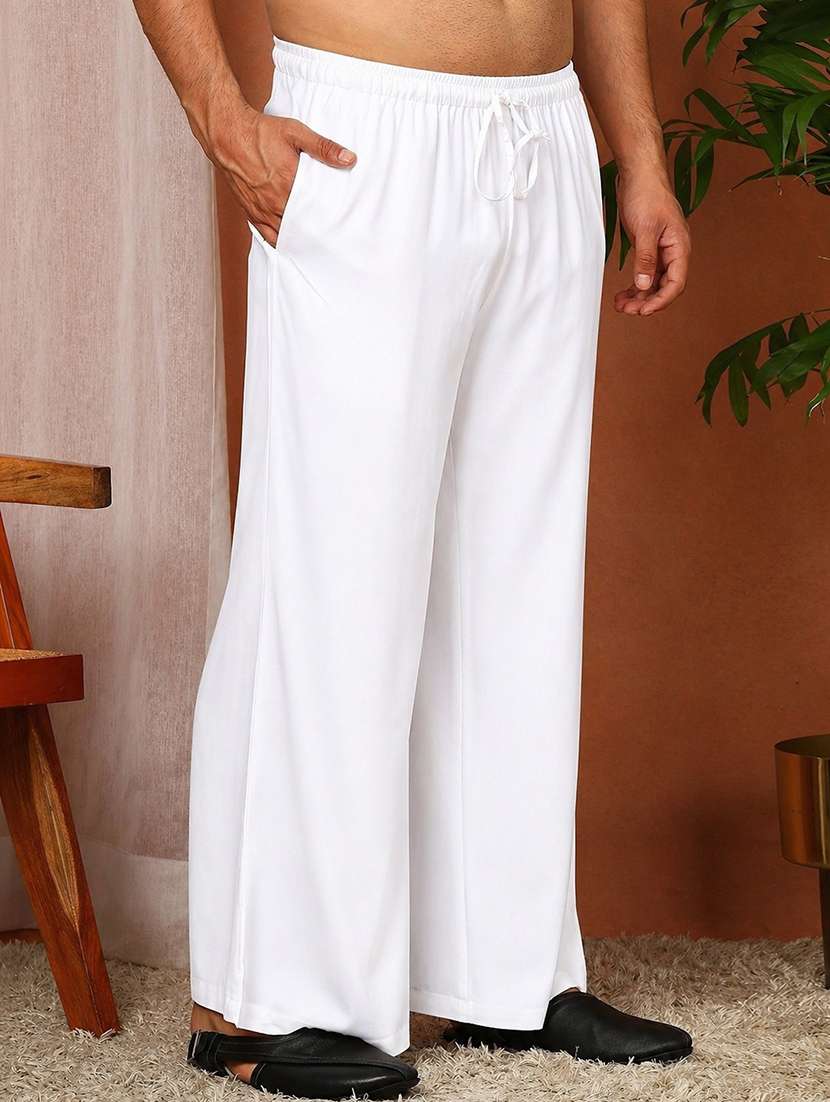 men solid mid rise relaxed fit pyjama - 22522585 -  Standard Image - 2