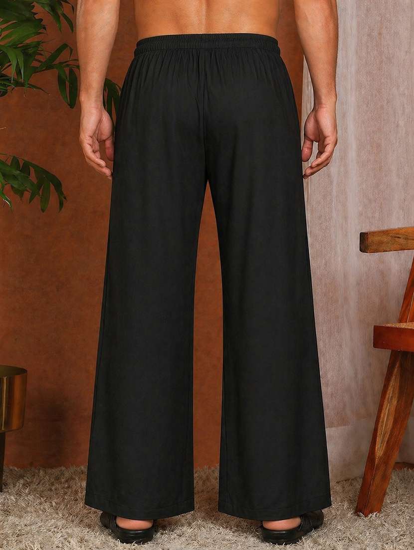 men solid mid rise relaxed fit pyjama - 22522586 -  Standard Image - 2