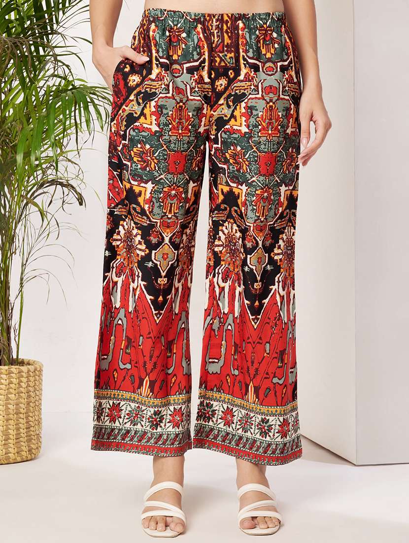 women printed collared shirt and trouser co-ord set - 22522661 -  Standard Image - 7