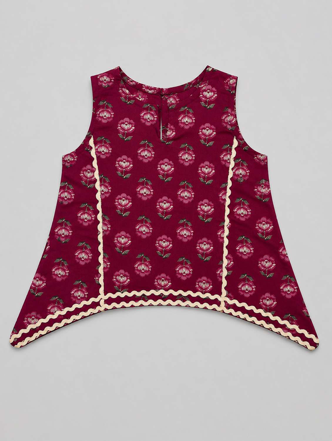 girls printed round neck kurta and salwar set - 22522684 -  Standard Image - 2