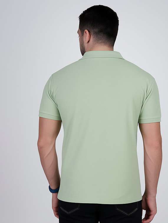 men solid short sleeves polo t-shirt - 22522696 -  Standard Image - 2