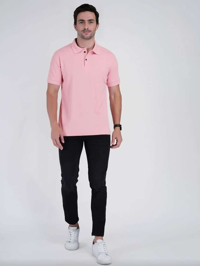 men solid short sleeves polo t-shirt - 22522699 -  Standard Image - 2