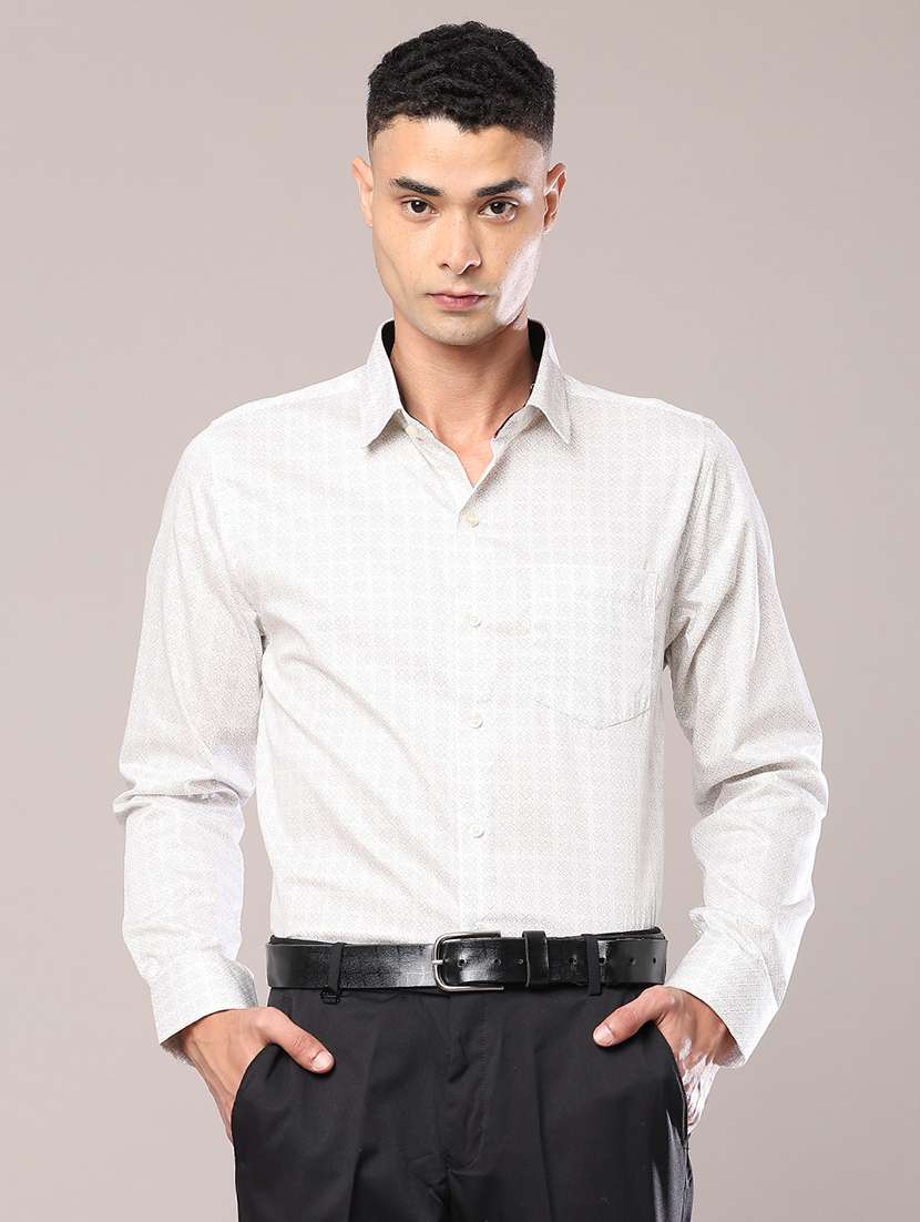 Men Printed Long Sleeves Formal Shirt - 22523217 -  Standard Image - 2